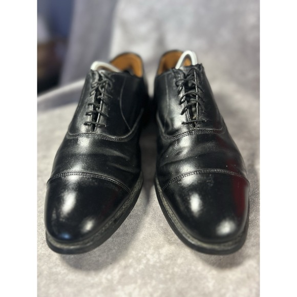 Allen Edmonds Park Avenue Black Cap Toe Oxford Dress Shoes Men\'s 10E USA Leather main image 5